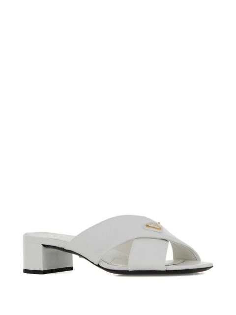 Prada criss-cross leather mules - White - zdjęcie produktu nr 2