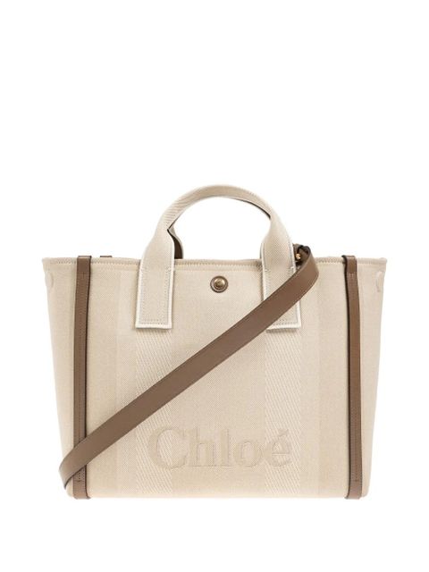 Chloé Carry logo-embroidered tote bag - Neutrals - zdjęcie produktu nr 1