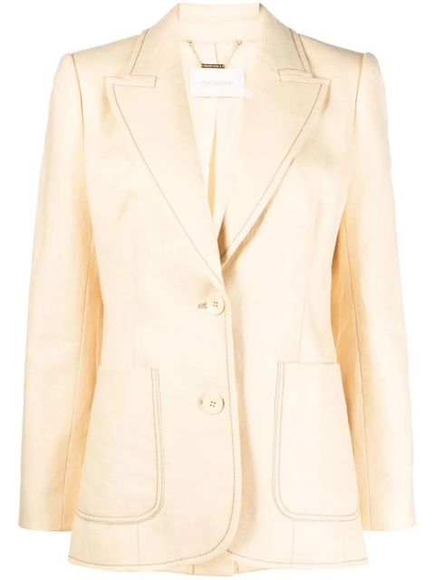 ZIMMERMANN High Tide tuxedo blazer jacket - Yellow - zdjęcie produktu nr 1