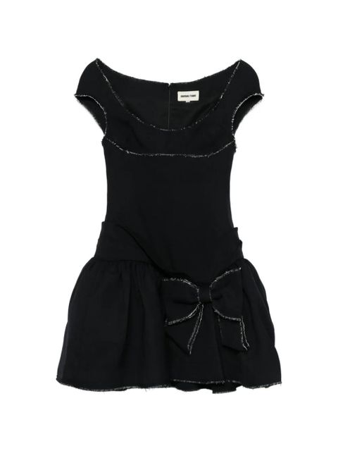 SHUSHU/TONG deep u-neckline bow dress - Black - zdjęcie produktu nr 1