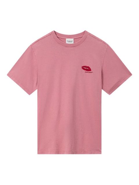 MARANT ÉTOILE Zewel lips-graphic T-shirt - Pink - zdjęcie produktu nr 1