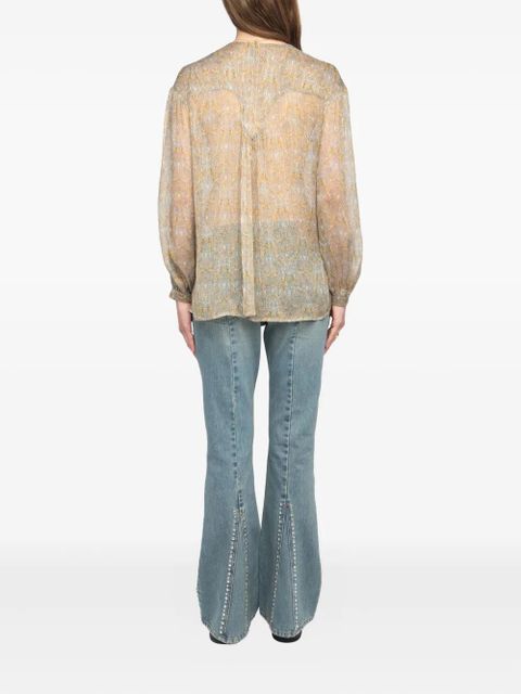 Zadig&Voltaire Tamela lace-up blouse - Brown