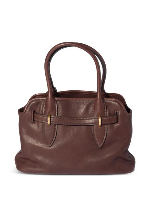 Miu Miu Aventure leather tote bag - Brown