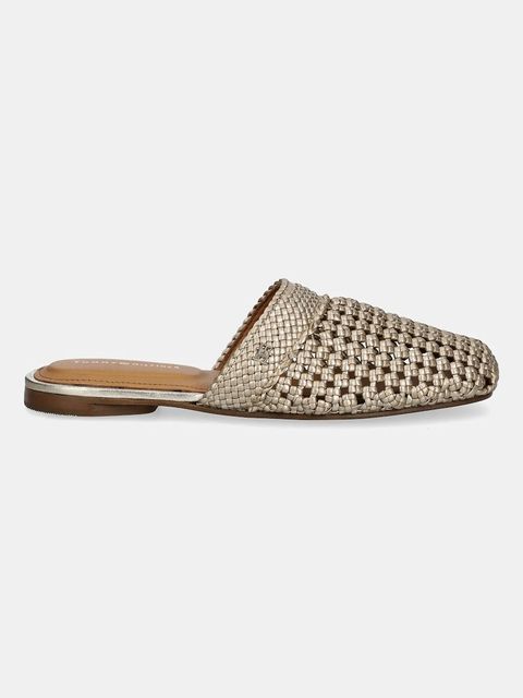 Tommy Hilfiger klapki CROCHET METALLIC LEATHER MULE - zdjęcie produktu nr 1