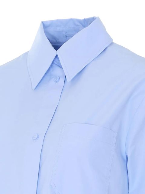 Sportmax pleated cotton shirt - Blue