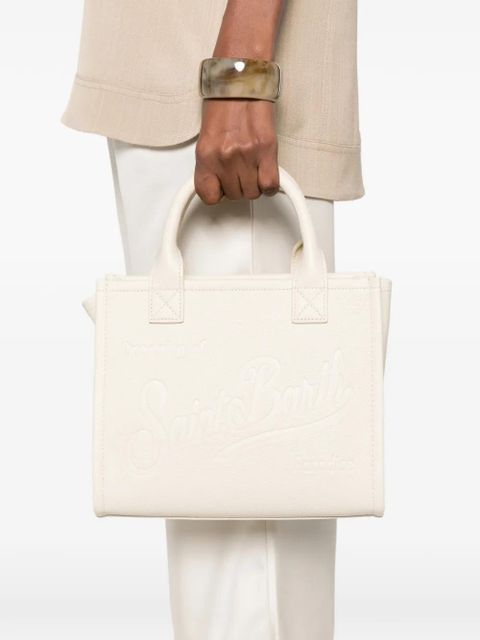 MC2 Saint Barth medium Vanity logo-embossed grained leather tote bag - White - zdjęcie produktu nr 2