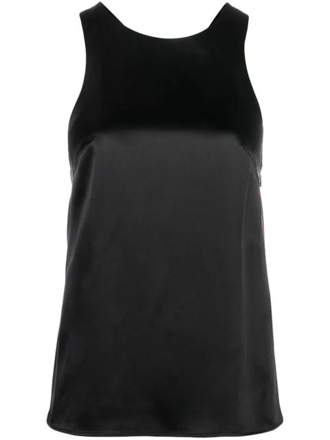 LouLou de Saison Estor twist-detail silk tank top - Black - zdjęcie produktu nr 1