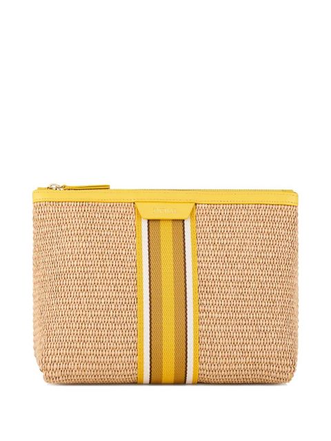 Aquazzura stripe raffia clutch - Yellow - zdjęcie produktu nr 1