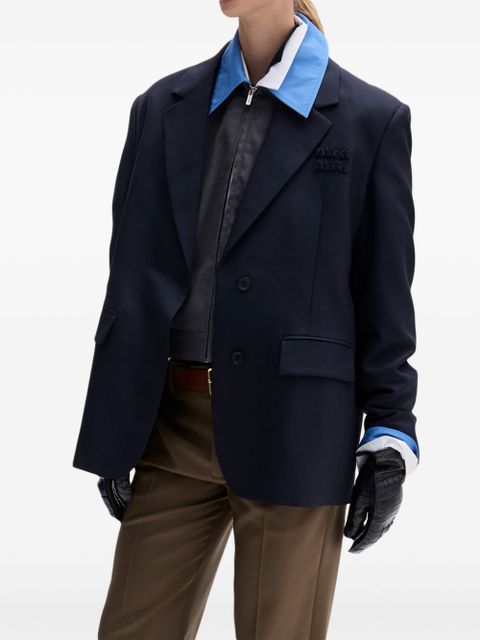 Miu Miu gabardine-weave bomber jacket - Grey