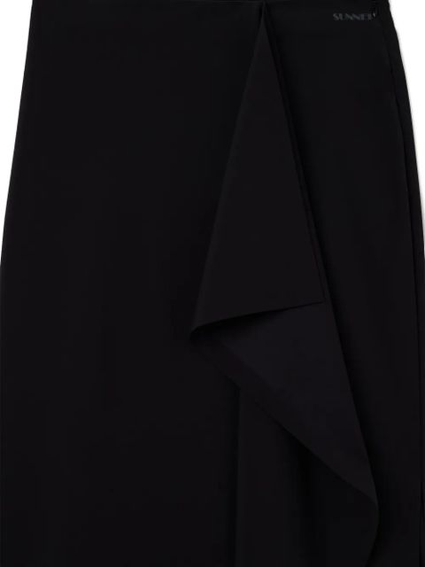 Sunnei draped ruffled skirt - Black