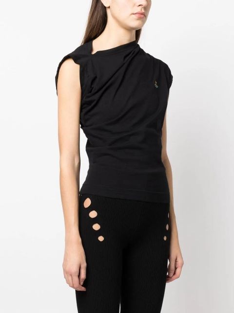 Vivienne Westwood asymmetric draped T-shirt - Black