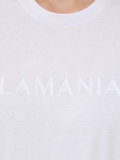 La Mania t-shirt bawełniany damski kolor biały