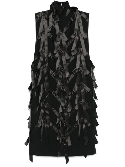 Prada bow-appliqué midi dress - Black - zdjęcie produktu nr 1
