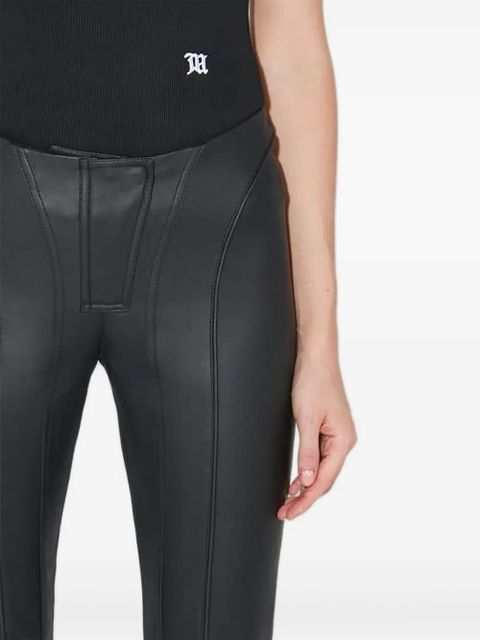 MISBHV leather-effect flared trousers - Black