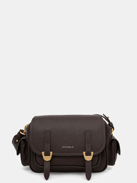 Coccinelle torebka skórzana COCCINELLECAMPUS kolor brązowy RFF 15 02 01