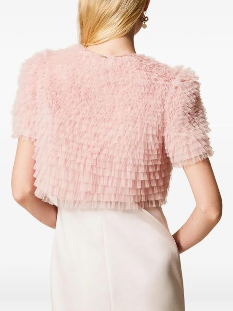 TWINSET tulle ruffled jacket - Pink