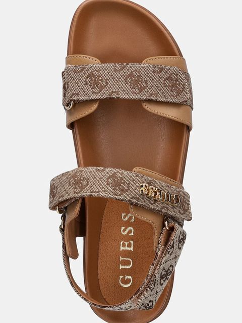 Guess sandały FLORIZY2 damskie kolor brązowy FLPZY2 FAL03