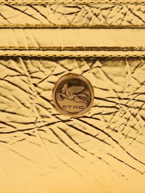 ETRO laminated leather card holder - Gold - zdjęcie produktu nr 2