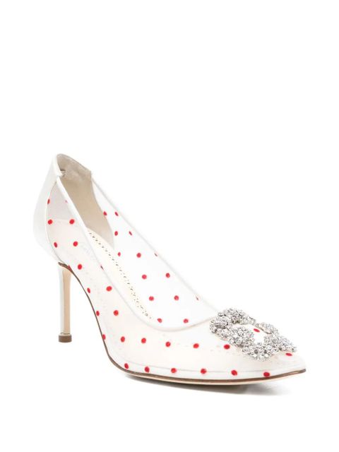 Manolo Blahnik 95mm Hansigi pumps - White - zdjęcie produktu nr 2