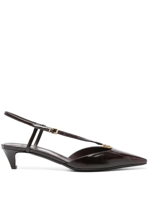 FENDI 40mm FFold slingback pumps - Brown - zdjęcie produktu nr 1