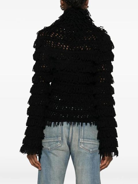 Blumarine fringed sweater - Black