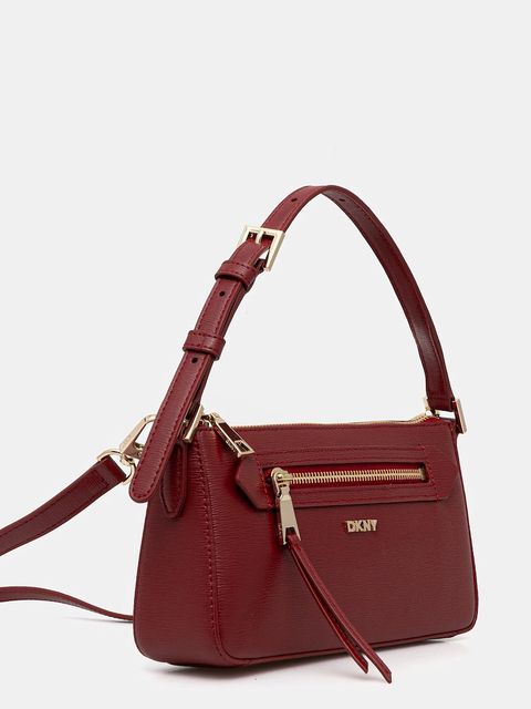 Dkny torebka skórzana kolor czerwony R42HKE18 - zdjęcie produktu nr 2
