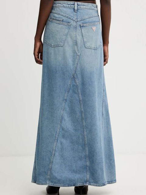 Guess spódnica SIENNA kolor niebieski maxi rozkloszowana W5BD88 D0742