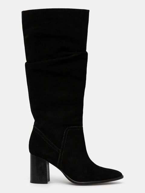 Medicine kozaki zamszowe kolor czarny na słupku - zdjęcie produktu nr 2