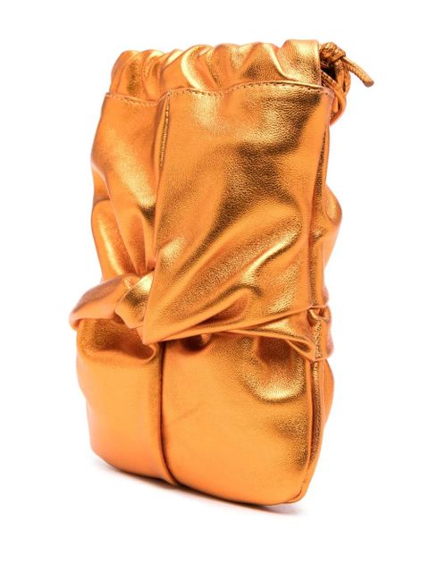 Hereu Ronet metallic bucket bag - Orange