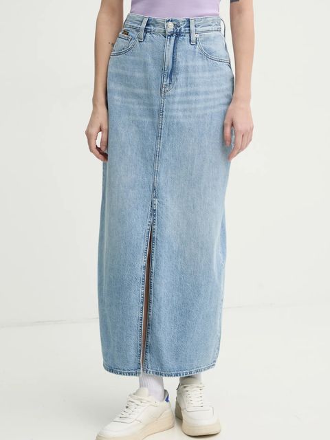 G-Star spódnica jeansowa kolor niebieski maxi prosta - zdjęcie produktu nr 1