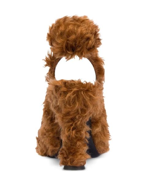 Moschino shearling pumps - Brown