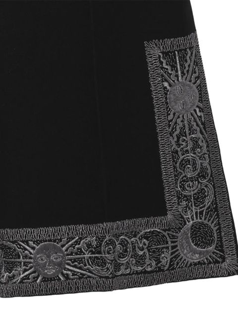 Burberry cropped embroidered wool silk flared trousers - Black - zdjęcie produktu nr 2