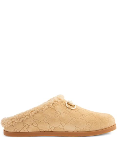 Gucci New Sol suede mules - Neutrals - zdjęcie produktu nr 1