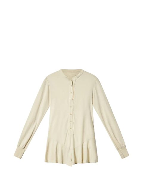 ISABEL MARANT Tina buttoned long-sleeved playsuit - Neutrals - zdjęcie produktu nr 1