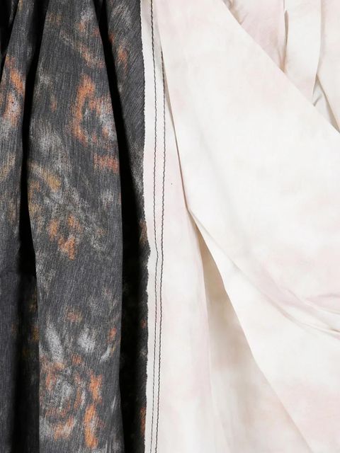 GANNI printed draped mini skirt - Grey