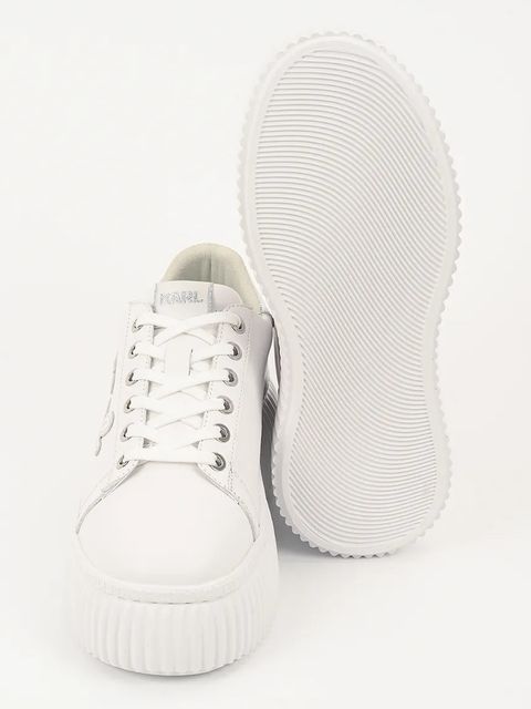 Karl Lagerfeld sneakersy skórzane KREEPER LO damskie kolor biały KL42311A