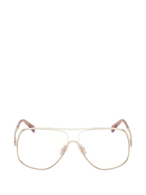 Max Mara Eyewear pilot-frame glasses - Gold - zdjęcie produktu nr 1