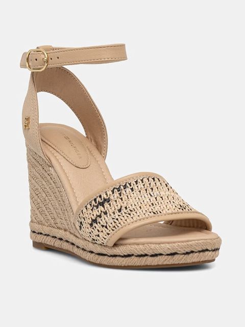 Tommy Hilfiger sandały HIGH WEDGE ESPAD RAFFIA - zdjęcie produktu nr 1
