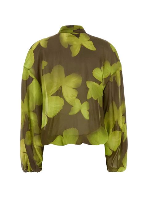 Blumarine print tie-neck blouse - Brown - zdjęcie produktu nr 2