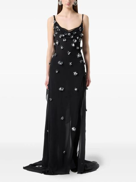 Blumarine scattered-embellishments maxi dress - Black - zdjęcie produktu nr 2