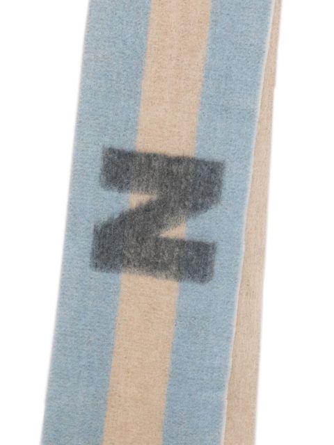 Marni logo striped scarf - Brown - zdjęcie produktu nr 2