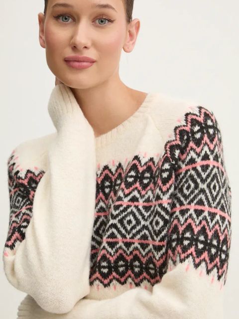 Superdry sweter damski kolor beżowy W6110562A-B8C