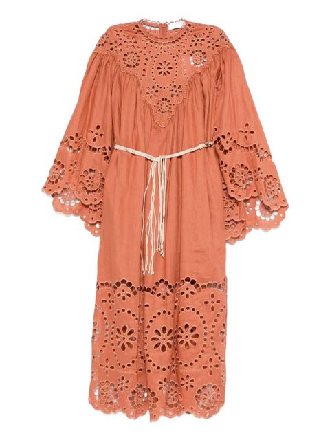 ZIMMERMANN Awaken embroidered midi dress - Orange - zdjęcie produktu nr 1