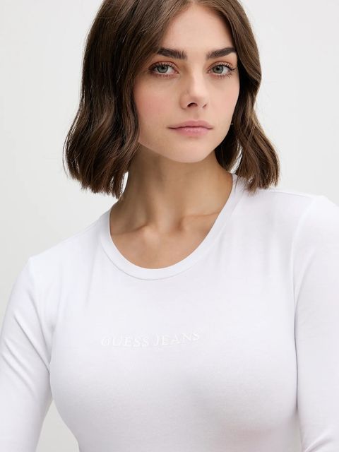 Guess Jeans longsleeve damski kolor biały W4BP41 J1314