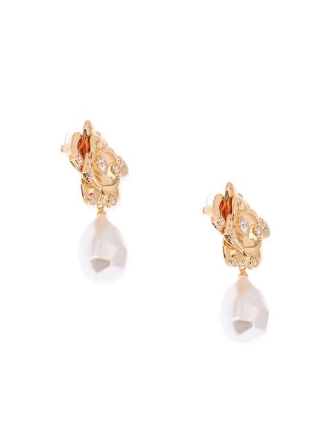 Self-Portrait flower pearl drop earrings - Gold - zdjęcie produktu nr 2