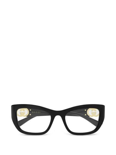 Gucci Eyewear Interlocking-G cat-eye glasses - Black - zdjęcie produktu nr 1
