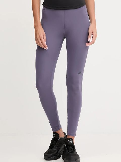 adidas Performance legginsy treningowe Own The Run damskie kolor fioletowy gładkie JV7211 - zdjęcie produktu nr 1