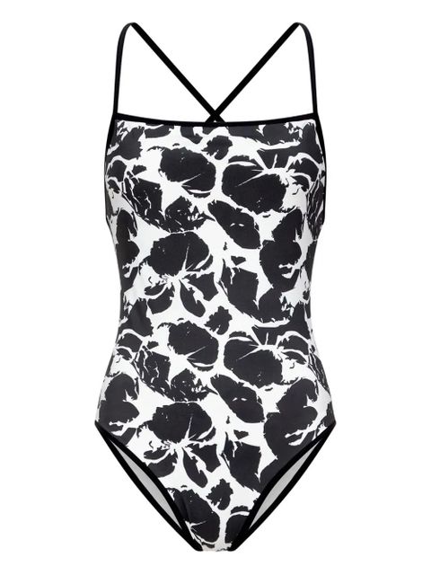 LouLou de Saison Korkem cross-strap printed swimsuit - Black - zdjęcie produktu nr 1