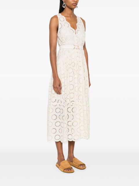 TWINSET broderie-anglaise maxi dress - Neutrals