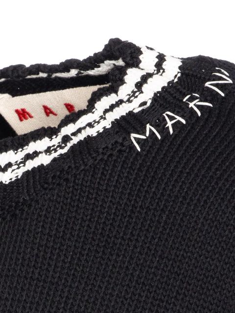 Marni distressed-effect jumper - Black - zdjęcie produktu nr 2